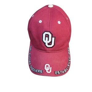 Oklahoma Sooners NCAA Baseball Cap Hat‎ Maroon Embroidered Collegiate